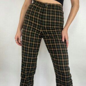 NWT BRANDY MELVILLE Plaid Green Pants / sz OS